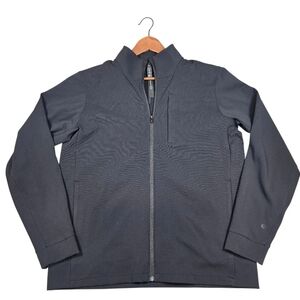 Lululemon Men's Black Sojourn Performance Stretch Full Zip Jacket, Size XL, LOGO